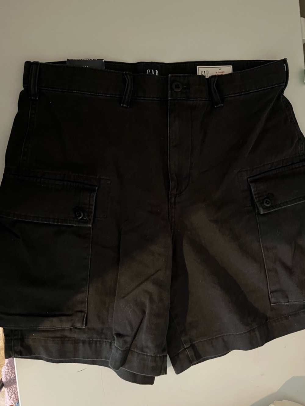 GAP Black Women's Cargo Shorts with Flap Pockets